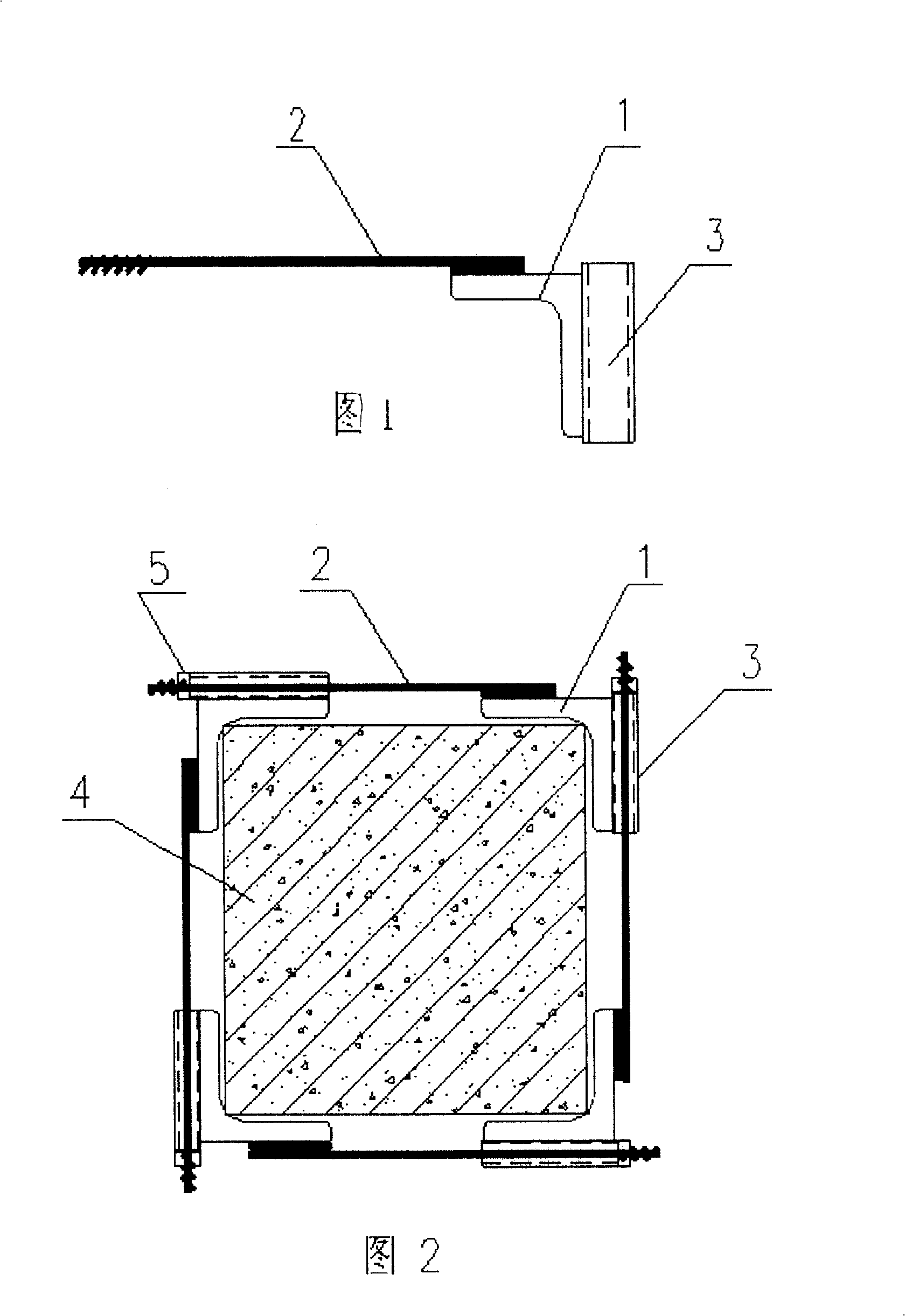 Method and structure for reinforcing concrete post using angle steel