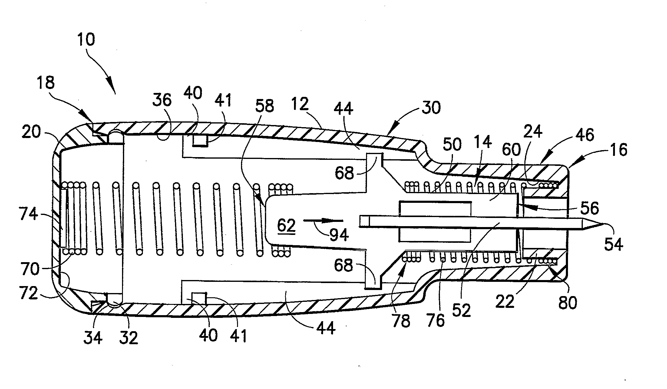 Squeeze Activated Medical Puncturing Device