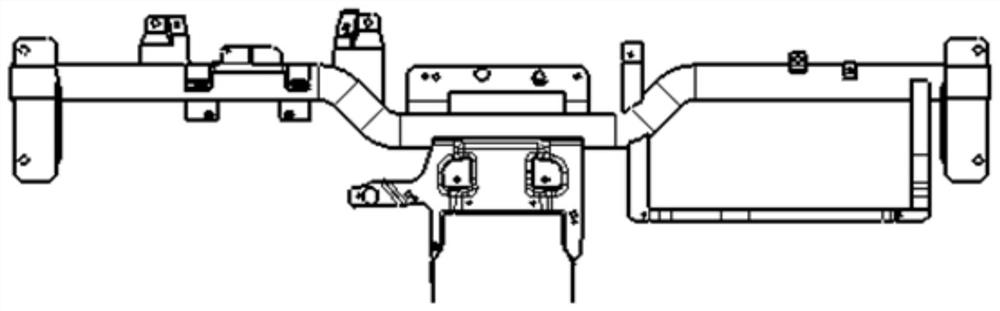 Steel and aluminum combined instrument board cross beam