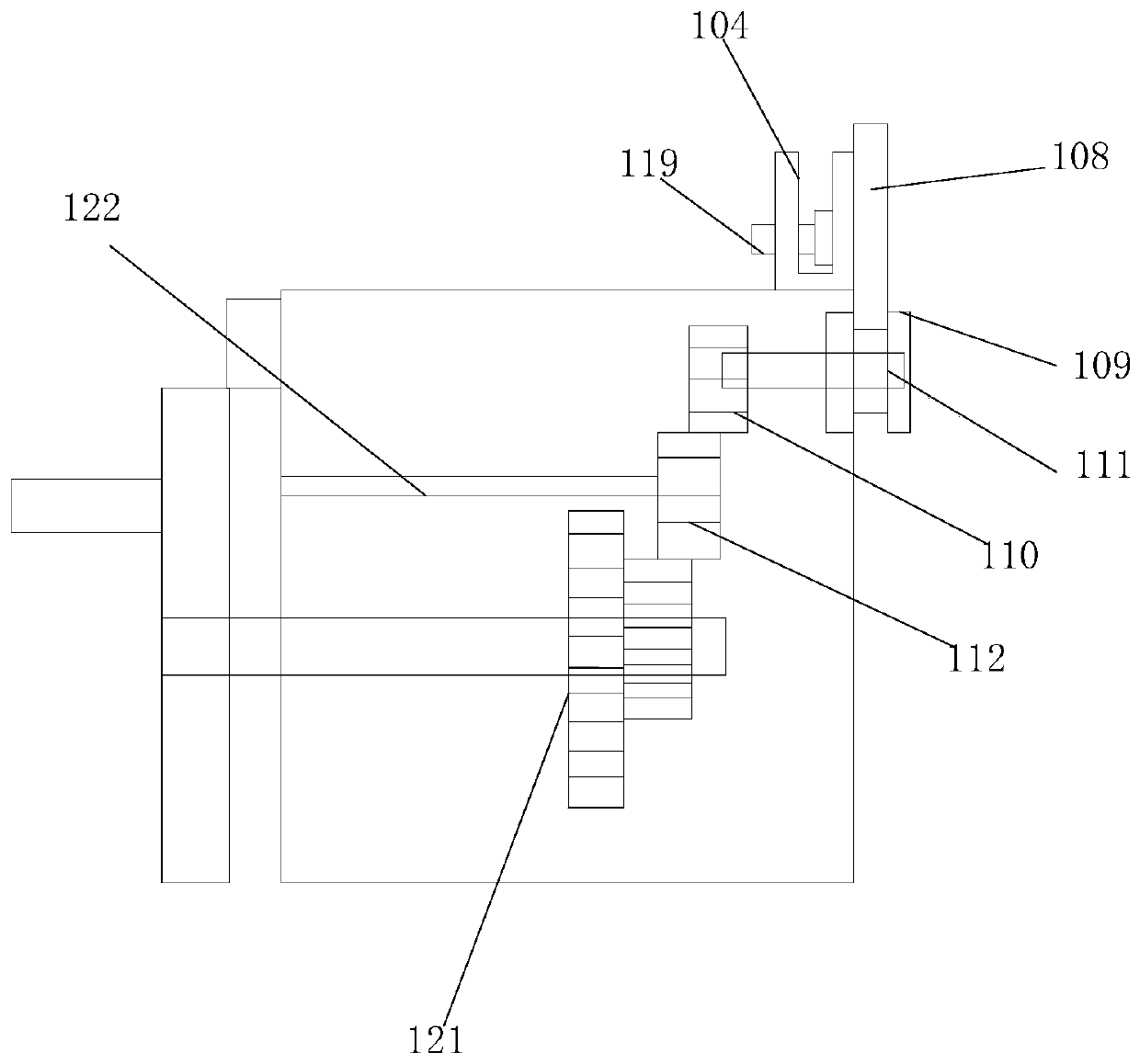 A device for measuring the hole position of a large turntable bearing