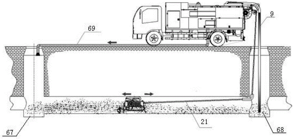 Intelligent dredging vehicle for municipal sewer line