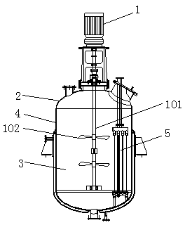 Reaction kettle built-in plate type heat exchanger convenient to install