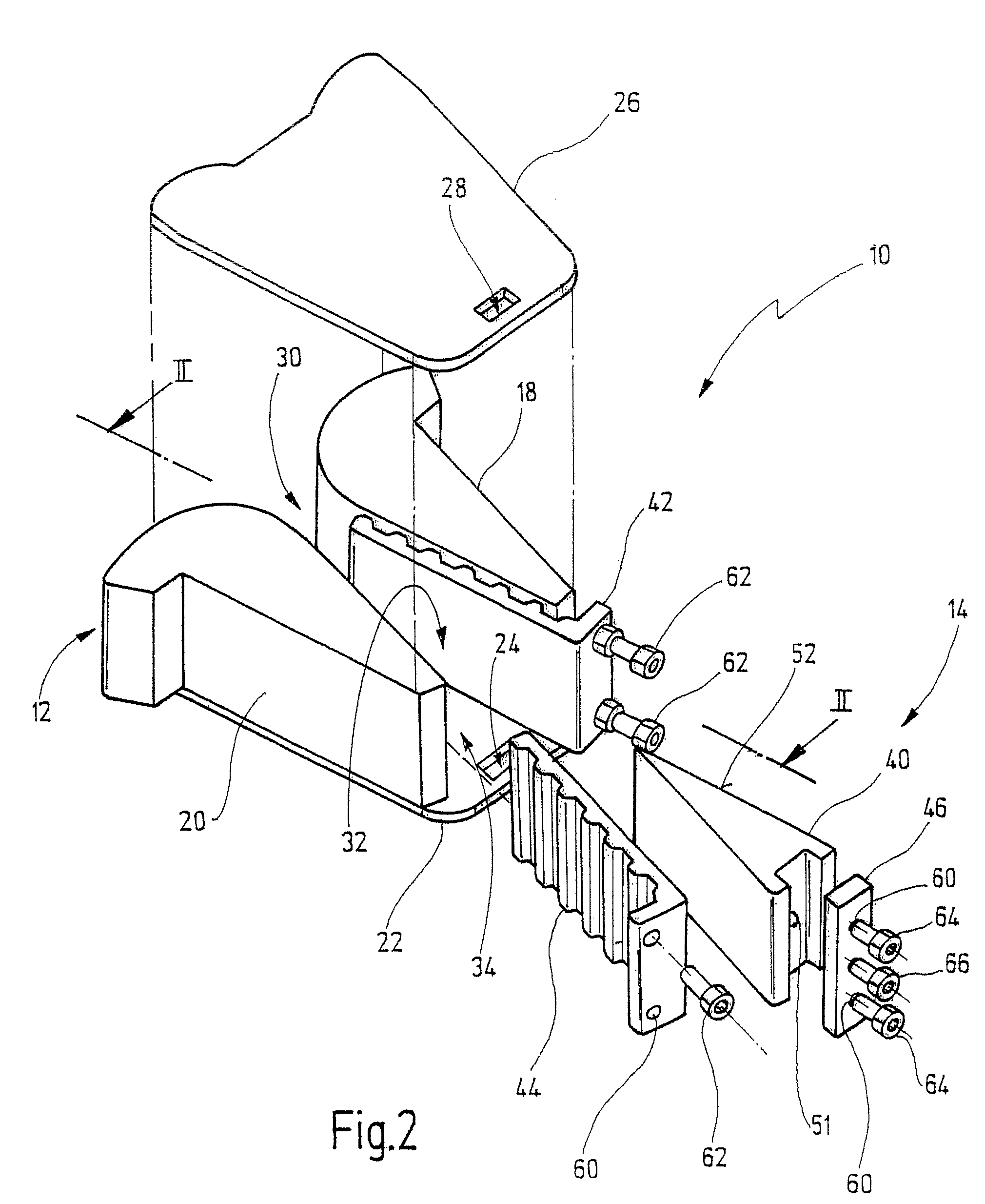 Connecting unit for loose ends of a traction device