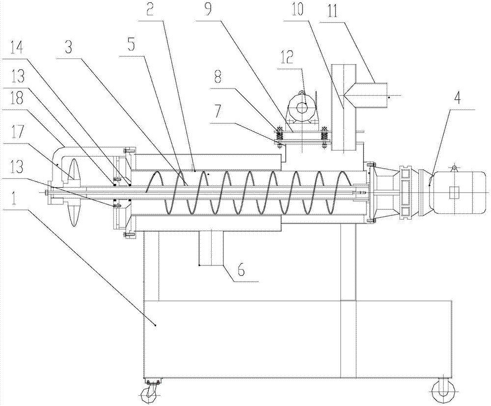 Spiral extrusion type solid-liquid separator