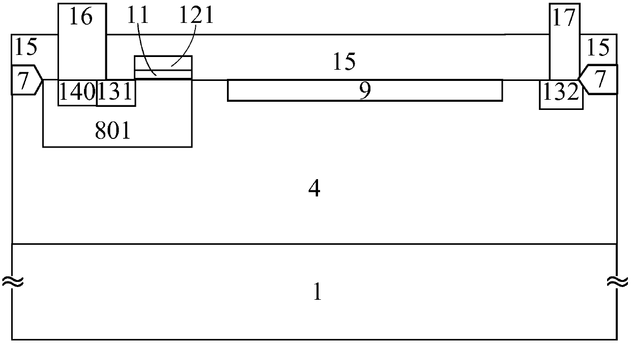 JCD integrated device based on N-type epitaxy and preparation method thereof