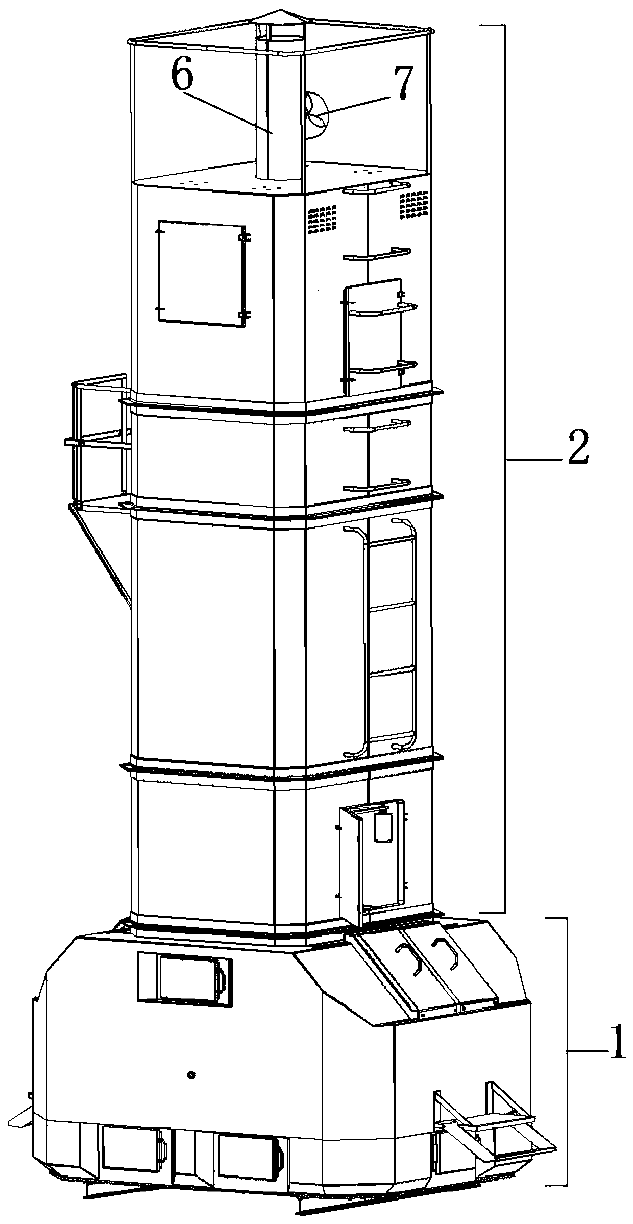 Household waste low-temperature reduction harmless resourceful treatment device capable of preventing smoke overflow