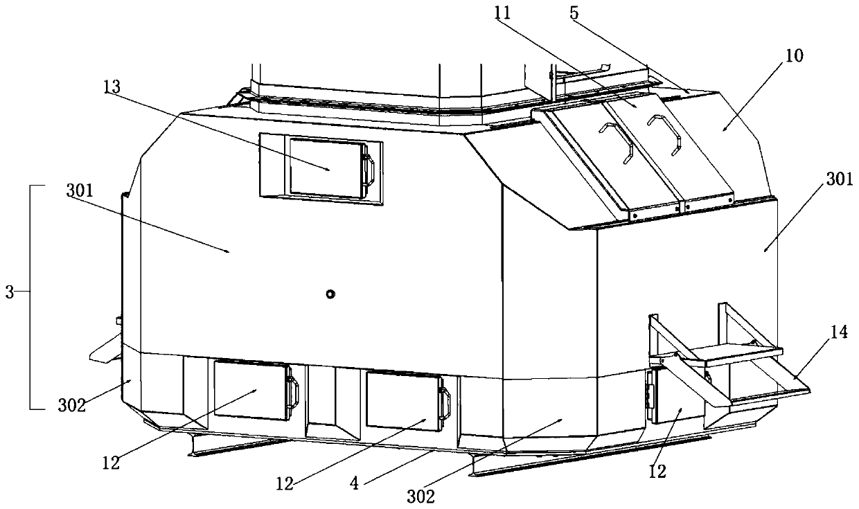 Household waste low-temperature reduction harmless resourceful treatment device capable of preventing smoke overflow