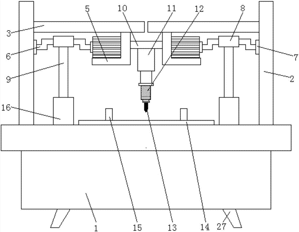 Double-station efficient perforating machine for automobile aluminum alloy hub