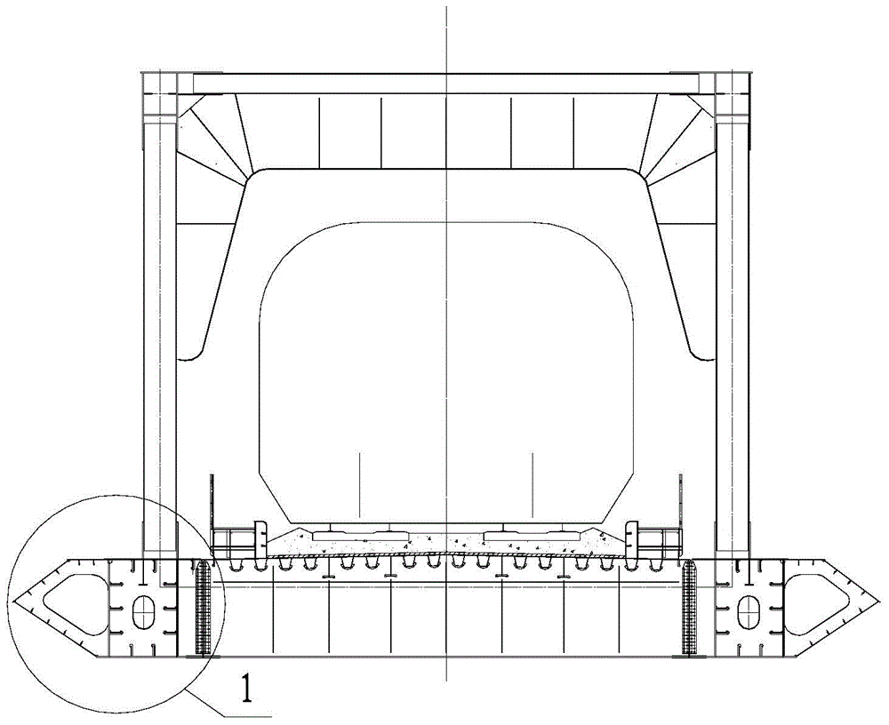 Box and truss composite node structure of steel box and truss composite bridge