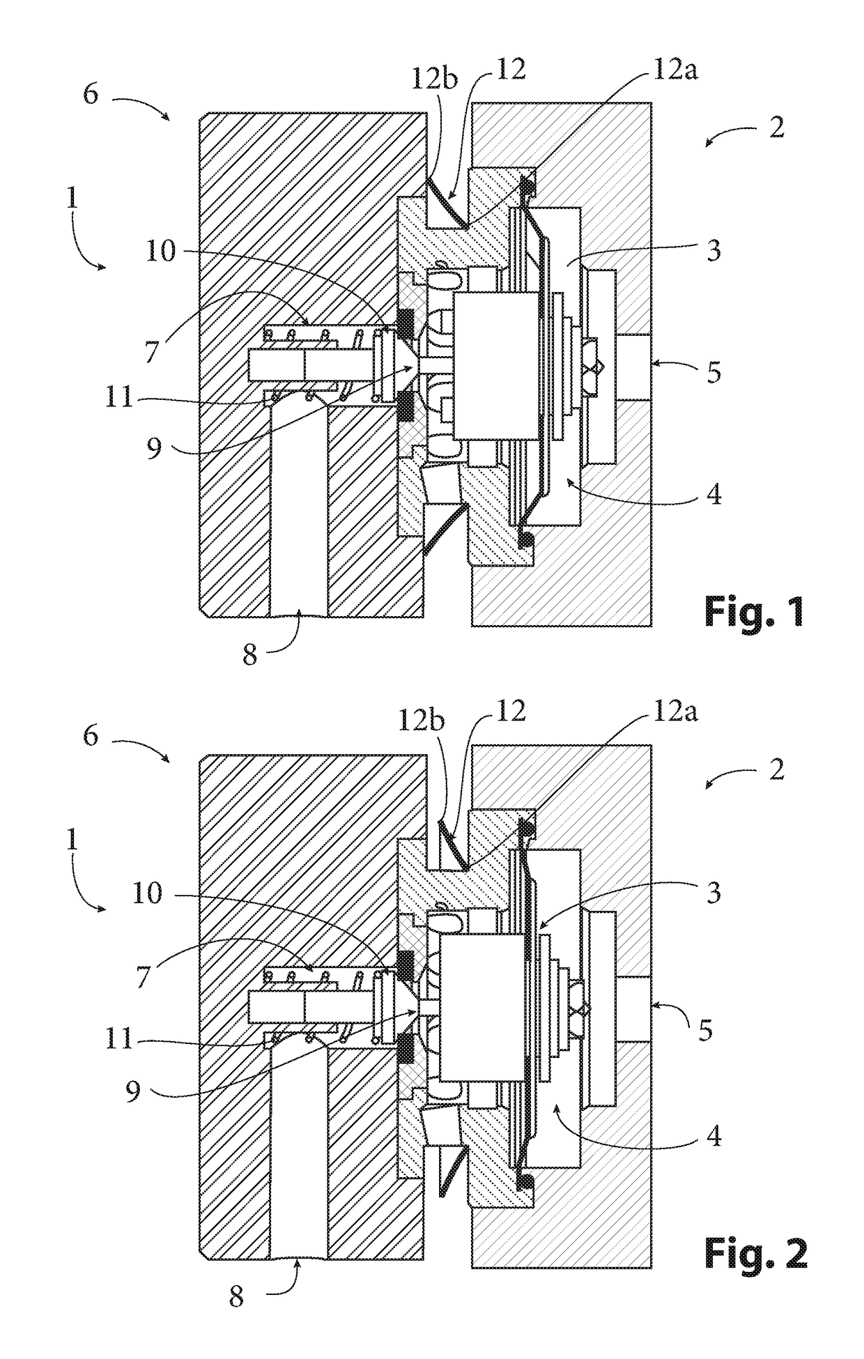 Device for automatic inflation-deflation of a containment capacity for a pressurized gaseous fluid