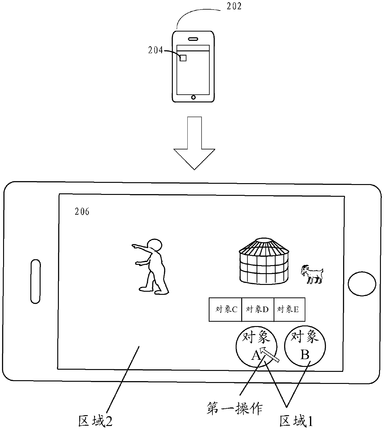 Object display method and device, storage medium and electronic device