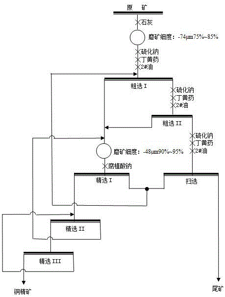 Mineral processing technology capable of reducing content of magnesium oxide in flotation concentrates of sulphide copper ores