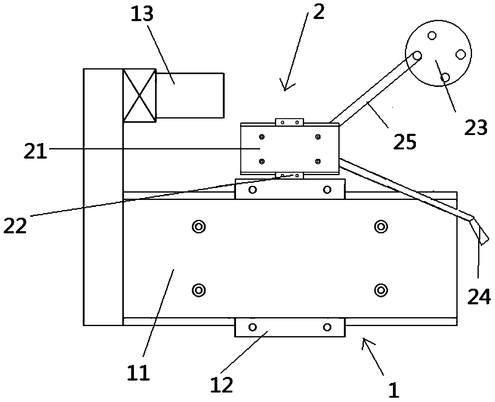 Swinging device for welding machine