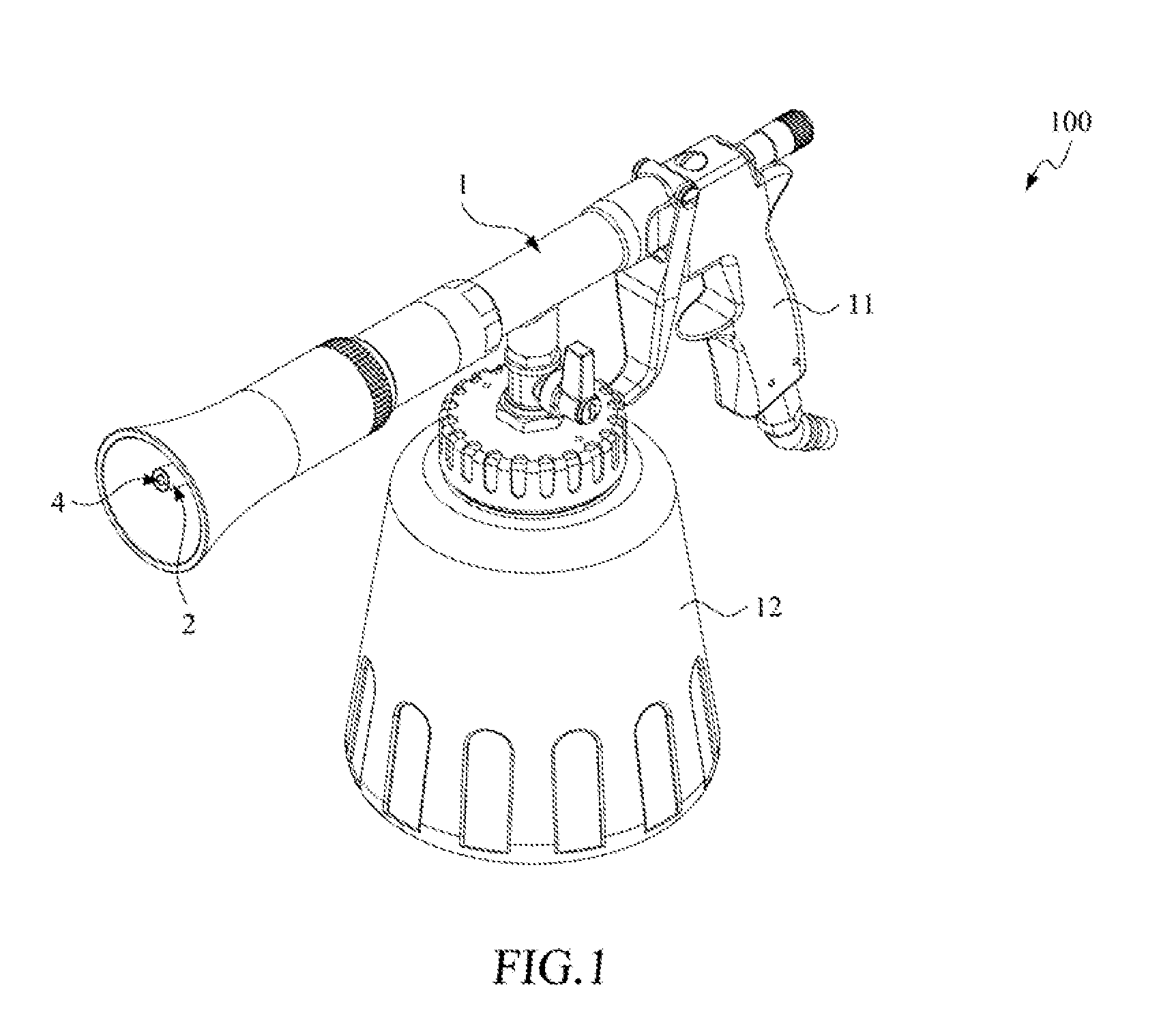 Rotary spraying device