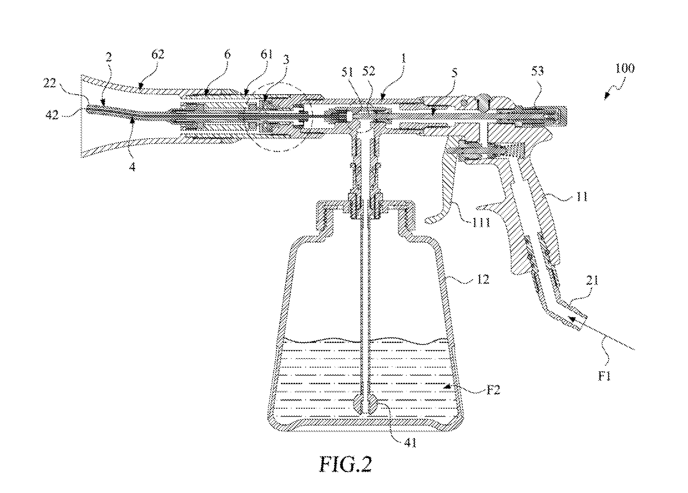 Rotary spraying device