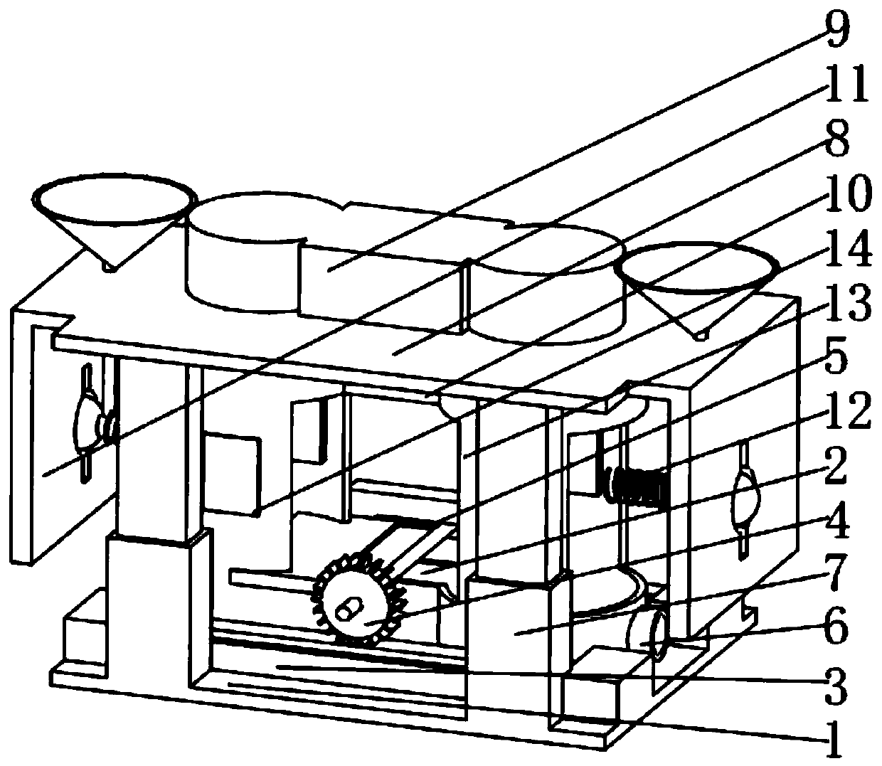 Metal magnetic-acceleration sand-blasting plating equipment adopting metal plating electro-thermal process