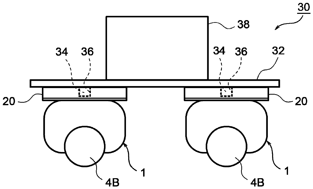 Control device for mobile robot and mobile robot system