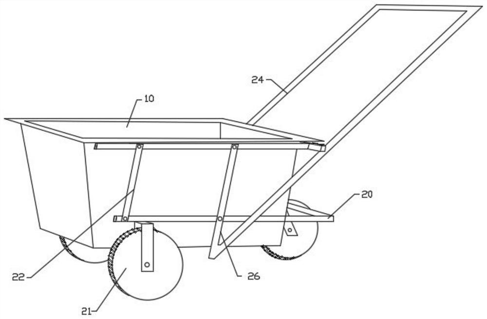 Intelligent modular building self-mixing mortar transportation device and operation method