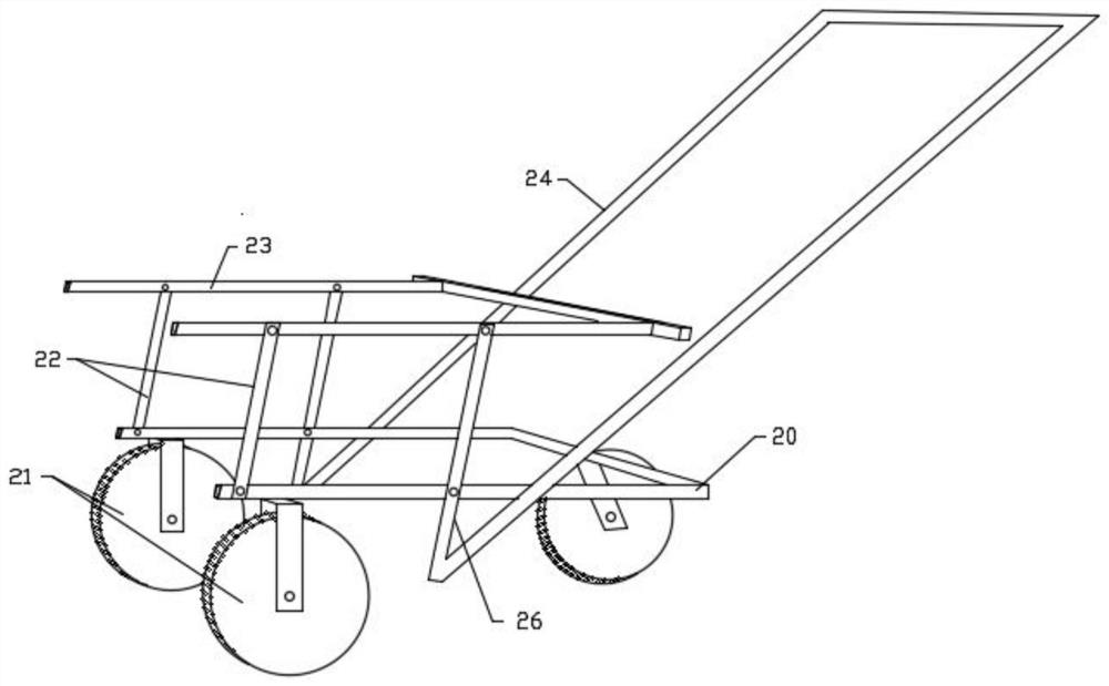 Intelligent modular building self-mixing mortar transportation device and operation method