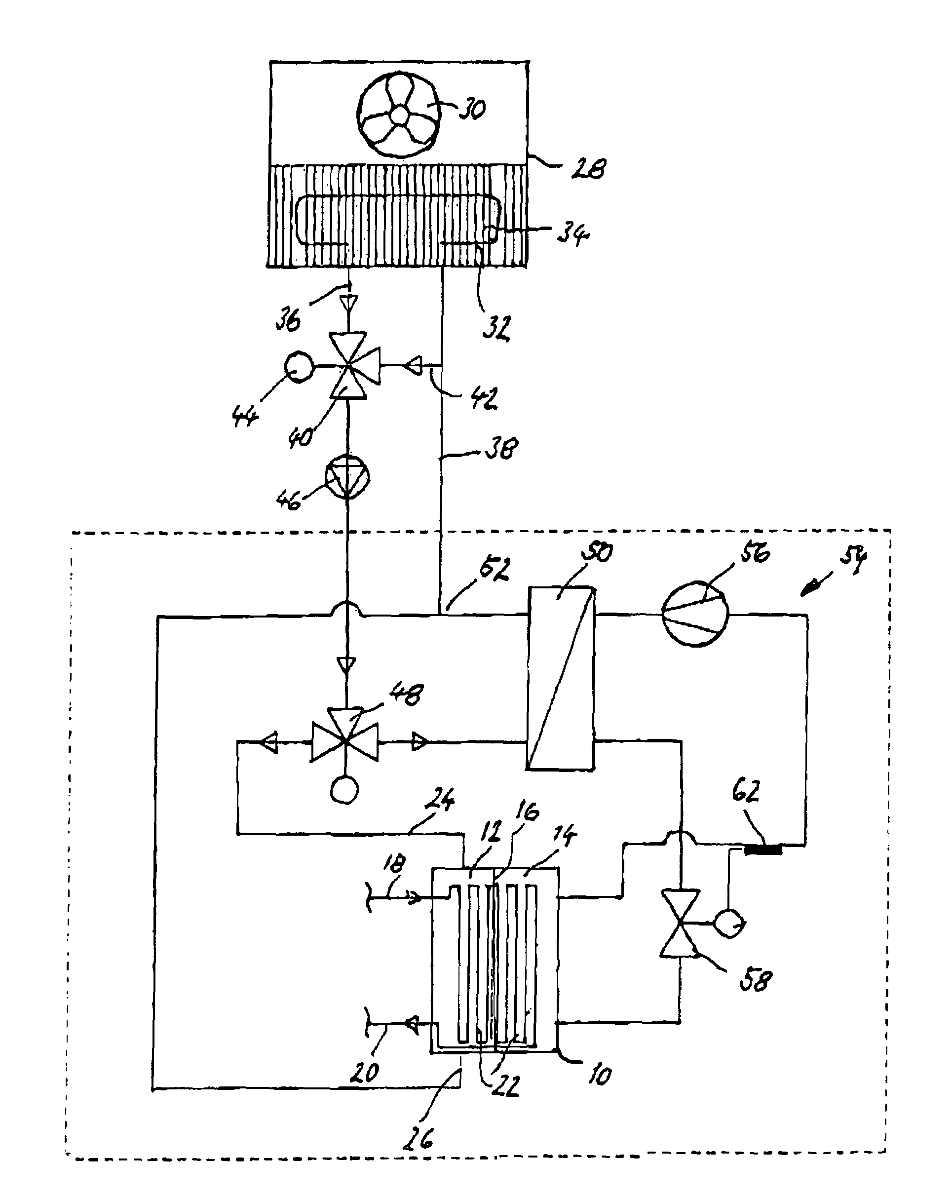 Tempering device for printing presses