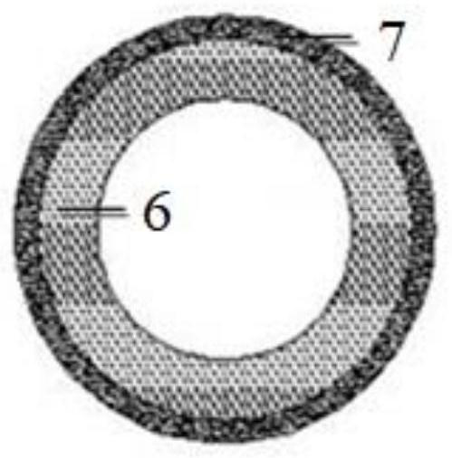 Porous filtering material for filtering outwards-thrown oil slurry