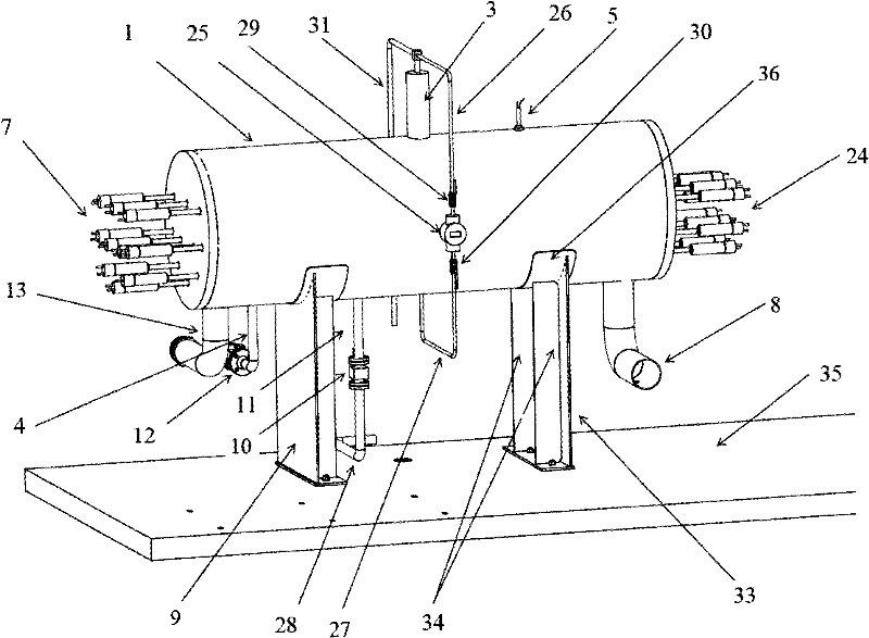 High power density electric heating water tank for secondary pre-service hydraulic pressure test of steam generator