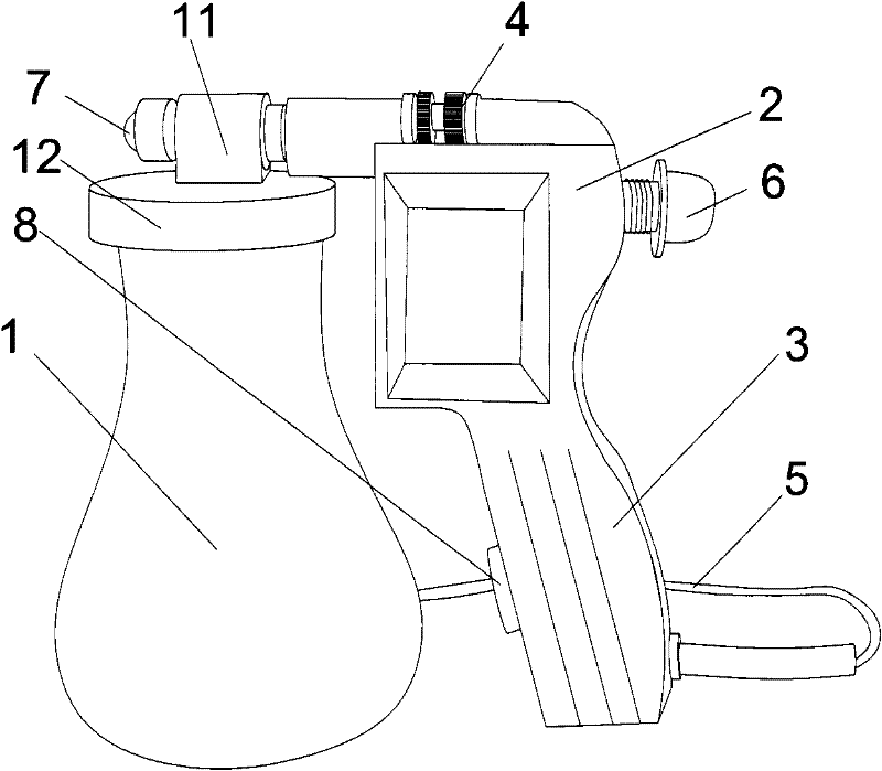 Spray cleaning gun for clothes