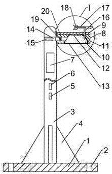 Dustproof energy-saving LED lamp with heat dissipating function