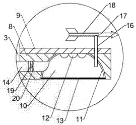 Dustproof energy-saving LED lamp with heat dissipating function