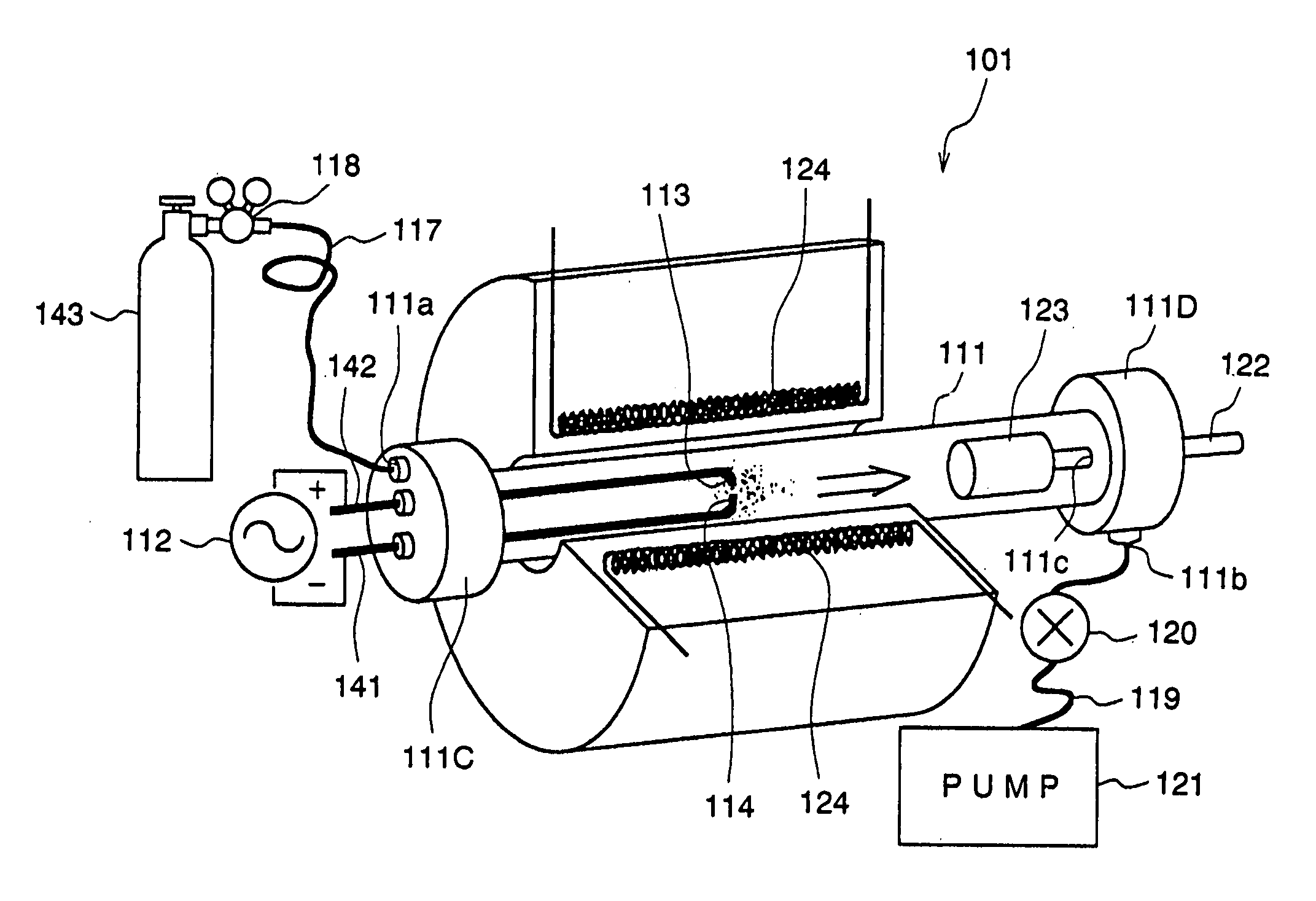 Device and method for manufacture of carbonaceous material