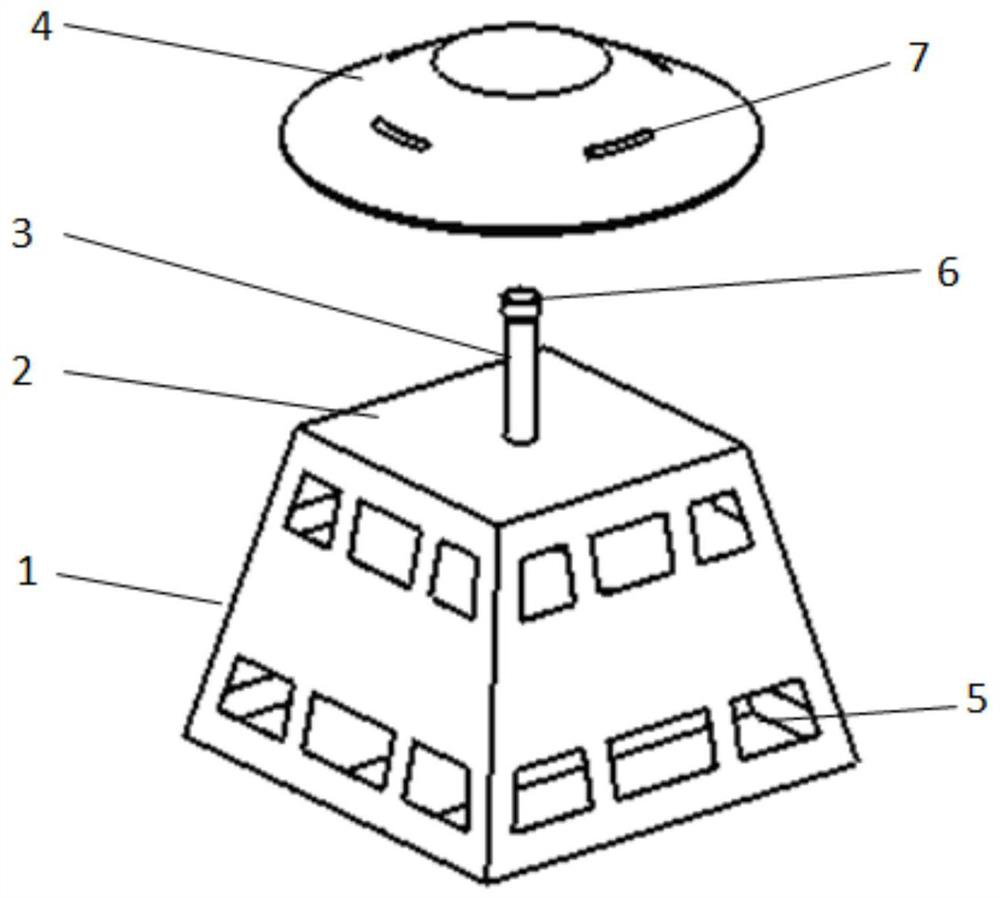 Multifunctional cabin combined artificial fish reef