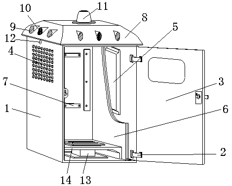 A power distribution box with safety warning function