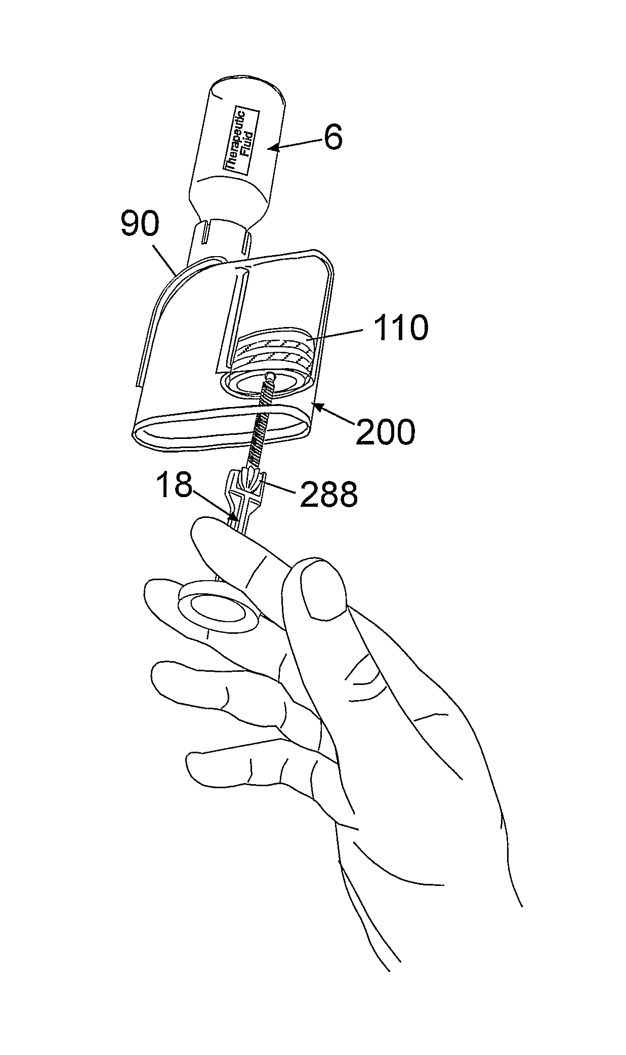 Modular skin-adherable system for medical fluid delivery