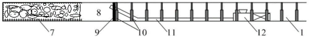 Pre-excavation guide tunnel filling method for roadside support for secondary reuse of roadway with artificial side