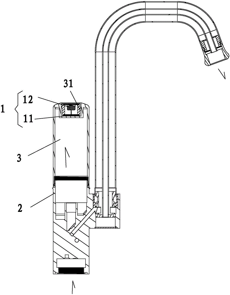 Filter quantity meter, filter quantity metering method, filter element with metering function and filter