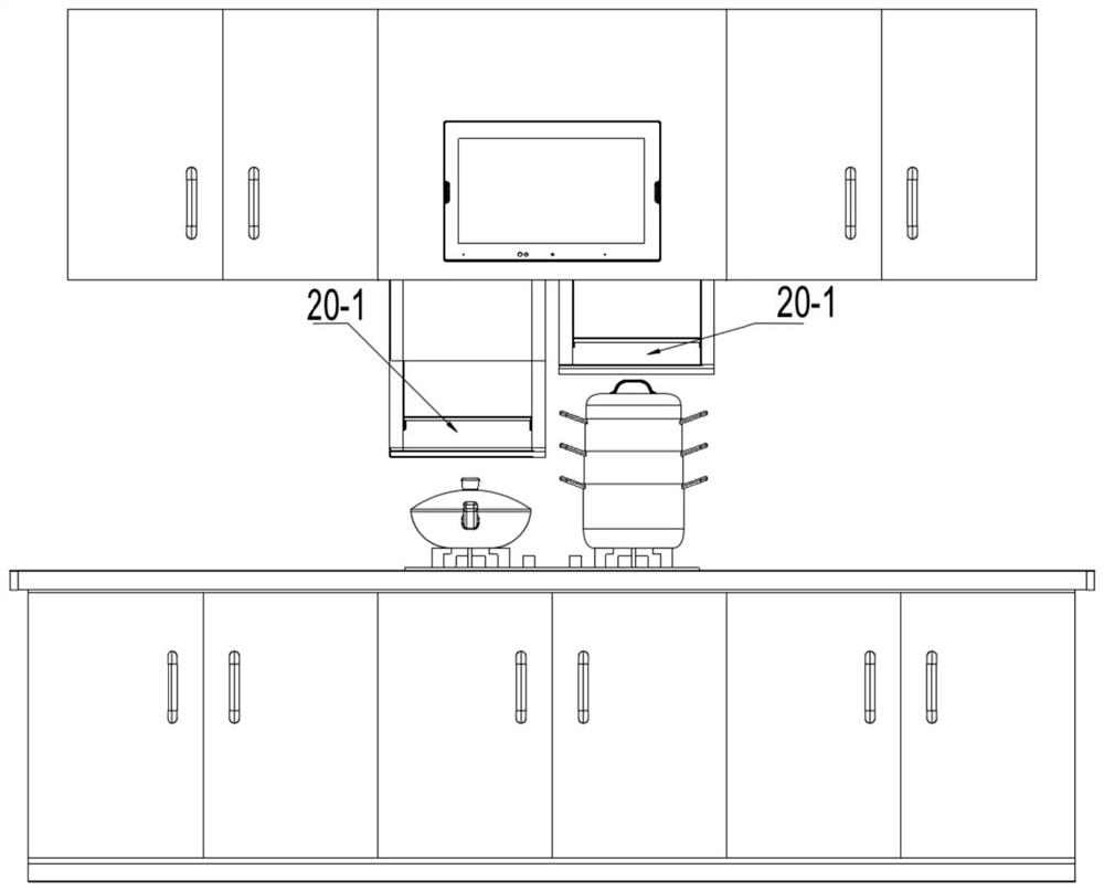 Range hood with multiple exhaust inlets capable of independently lifting