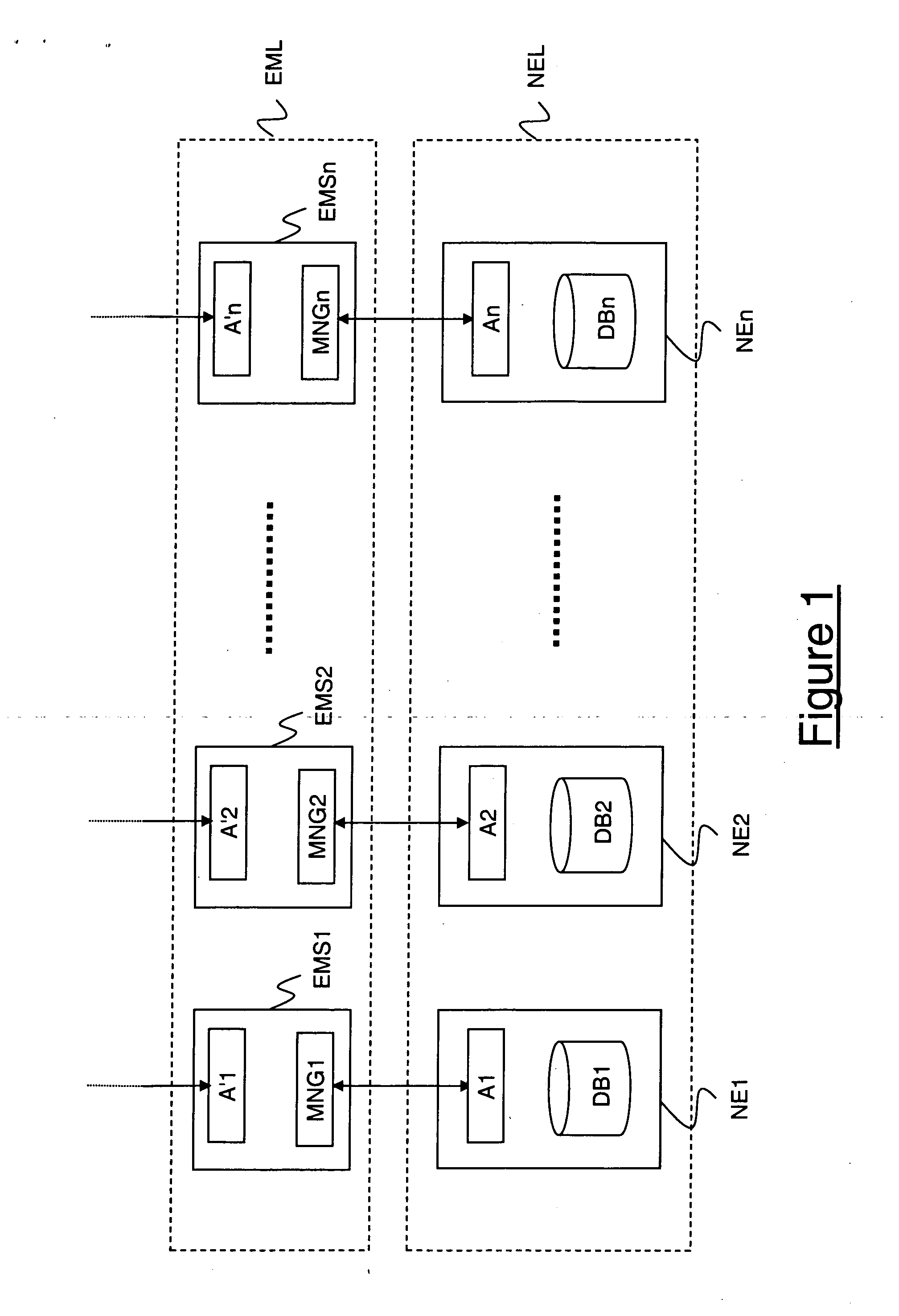 Element management server and method for managing multi-service network elements