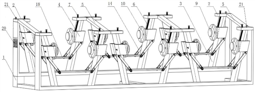 Pay-off device for many groups of cable reels