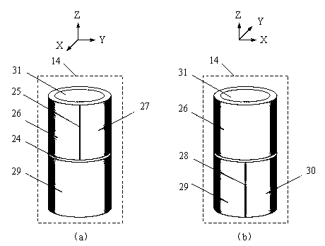 Method and system for double-tube scanner linkage tracking type atomic force microscopic detection