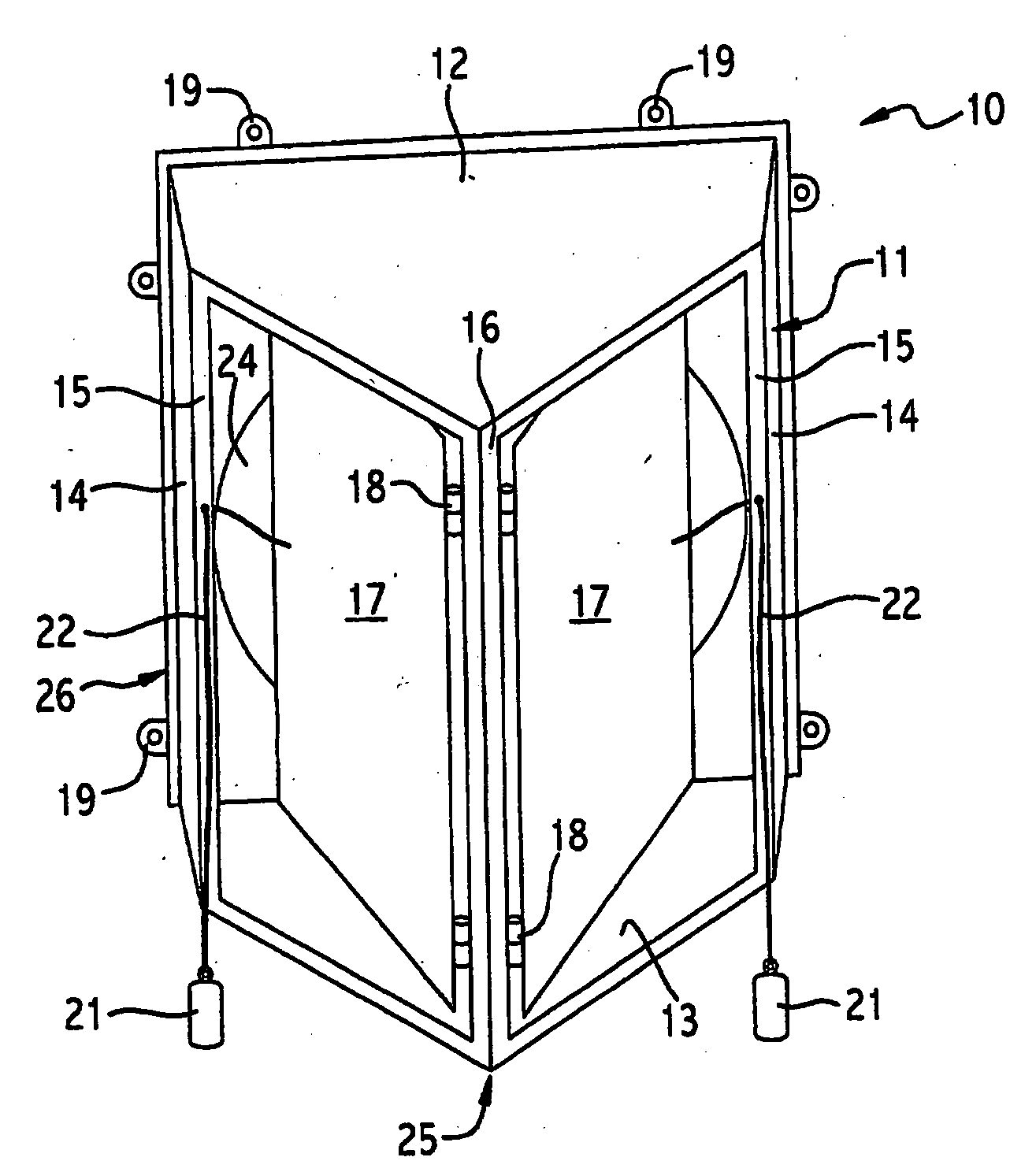 Vertical Door Fan Shutter