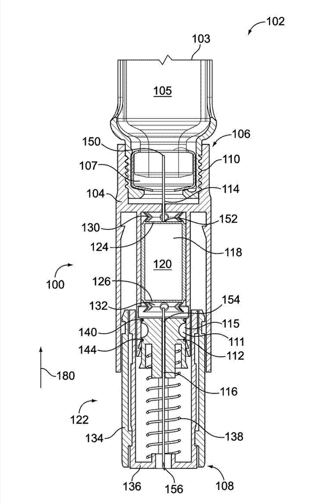 Medicated module having a double needle guard