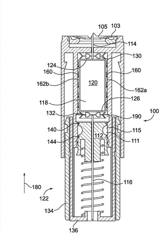 Medicated module having a double needle guard