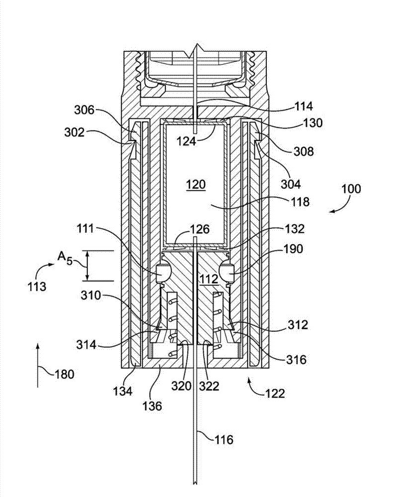 Medicated module having a double needle guard