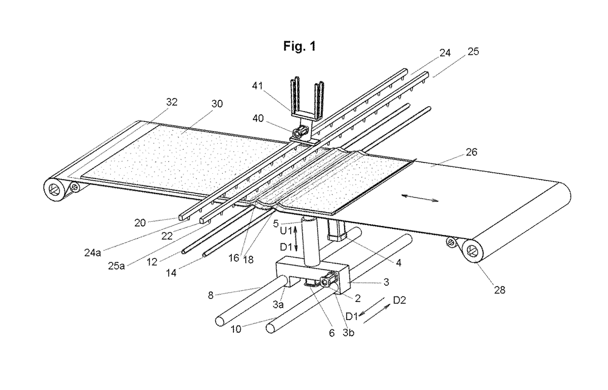 Apparatus and method for spraying color into cracks of a moving formed quartz slab to create veins in an engineered stone