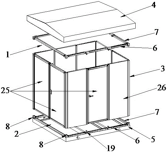 High-weatherability nonmetal split mounting type inverter machine room