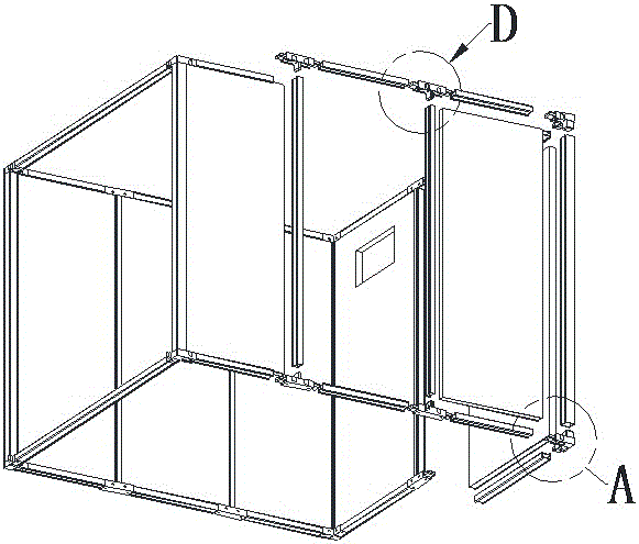 High-weatherability nonmetal split mounting type inverter machine room