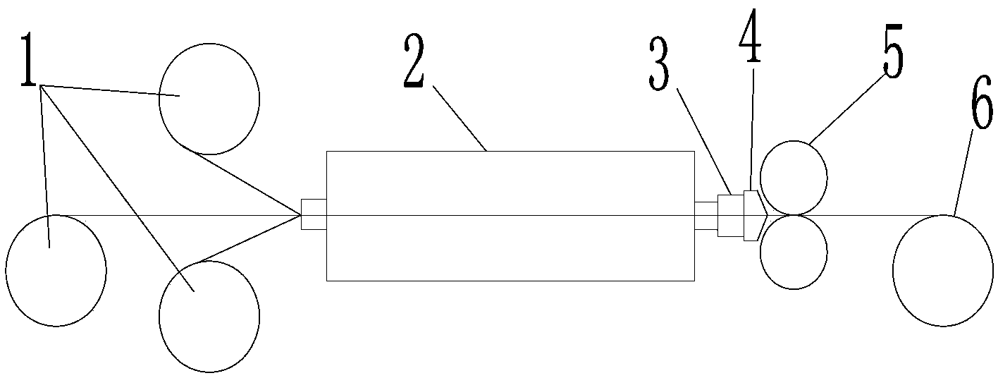 Method for preparing through-type composite strip embedded with silver copper