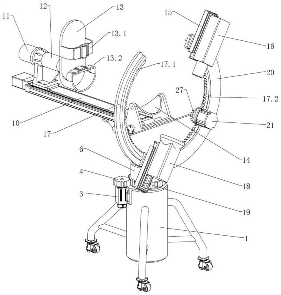 Medical leg fracture reduction machine