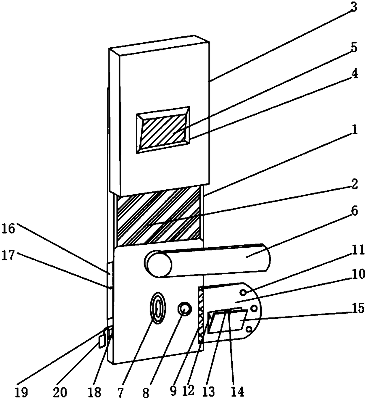 Intelligent electronic coded lock capable of preventing liquid penetration