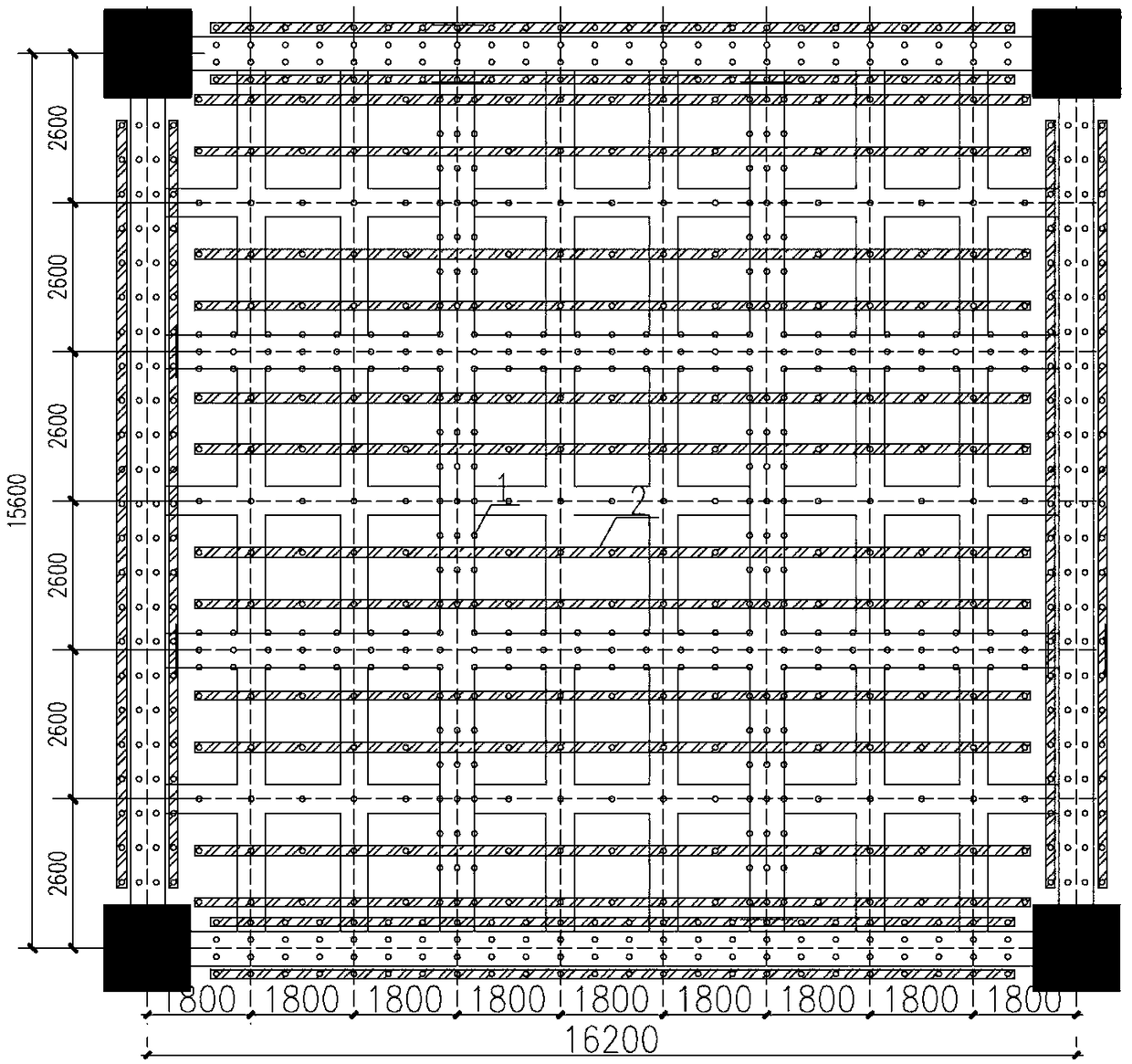 Construction method for clean workshop lattice beam and tall beam plate formwork support quick demounting and quick transferring